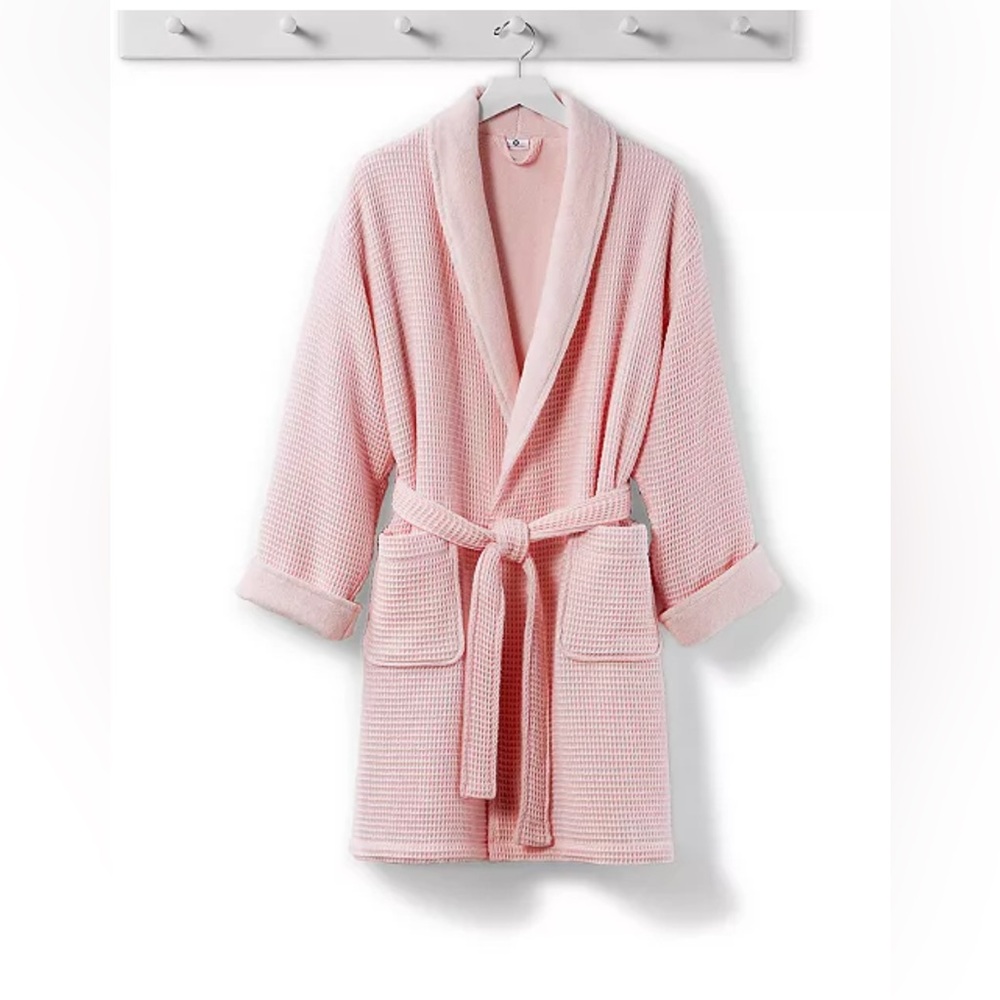 Hotel Collection Women’s Cotton Waffle Textured Bath Robe NWT
